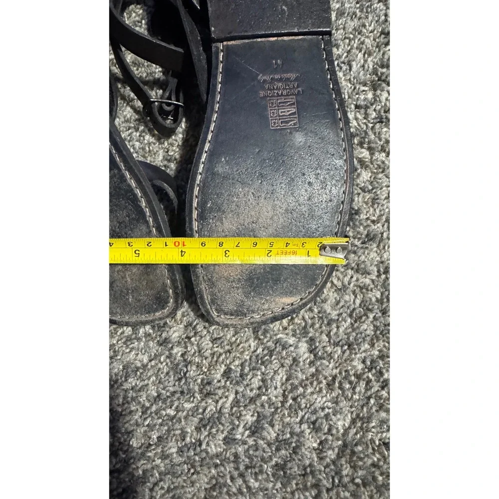 Gianluca L'Artigiano Del Cuio Leather Gladiator Sandals Italy Mens 8 Womens 10